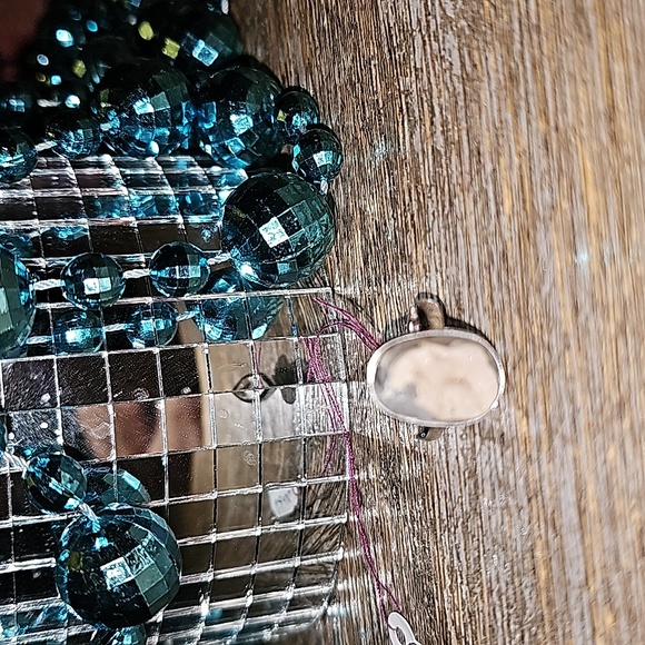 New STERLING SILVER Coconut Druzy Ring SIZE 6 - Picture 2 of 7